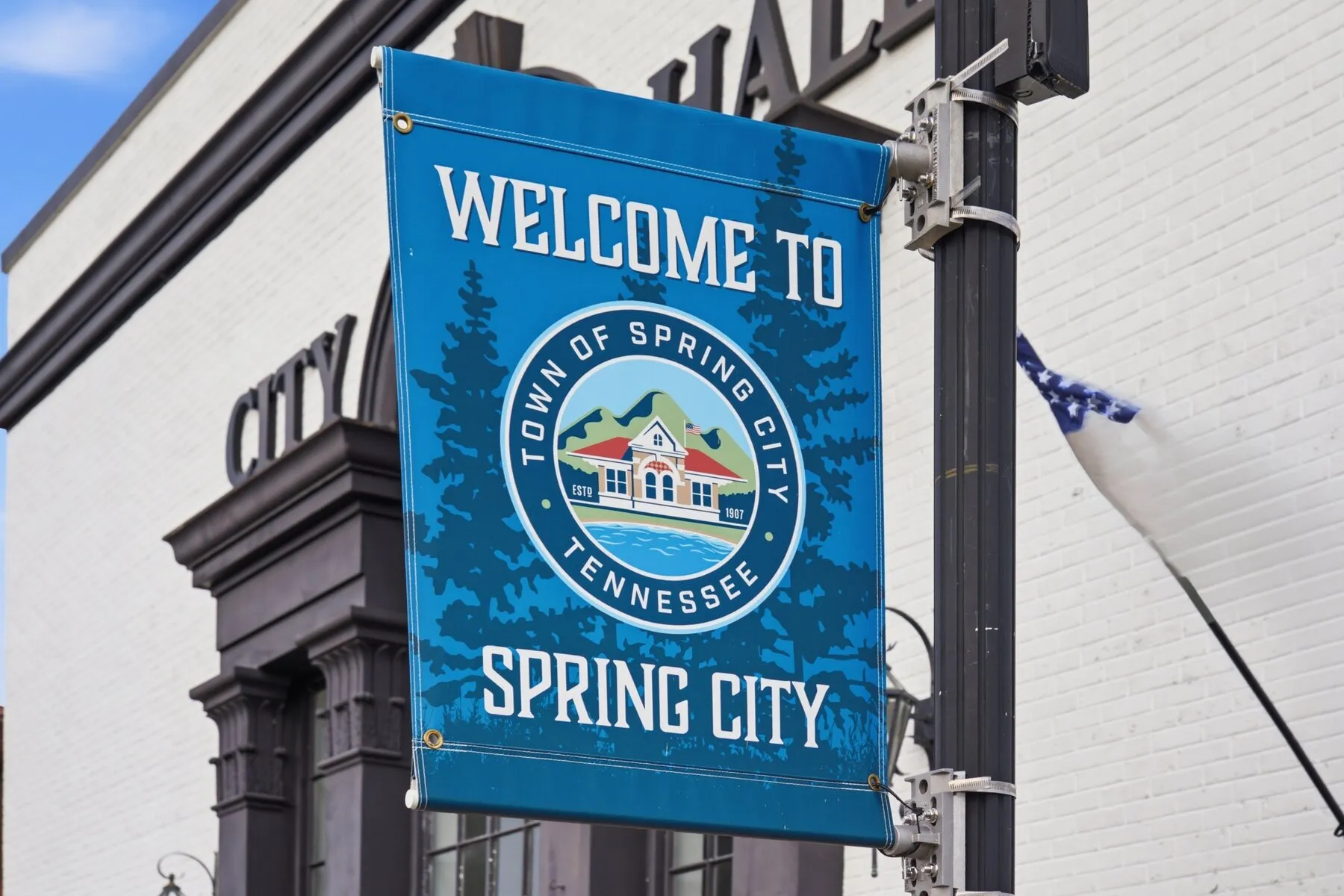 Spring City: downtown storefront row